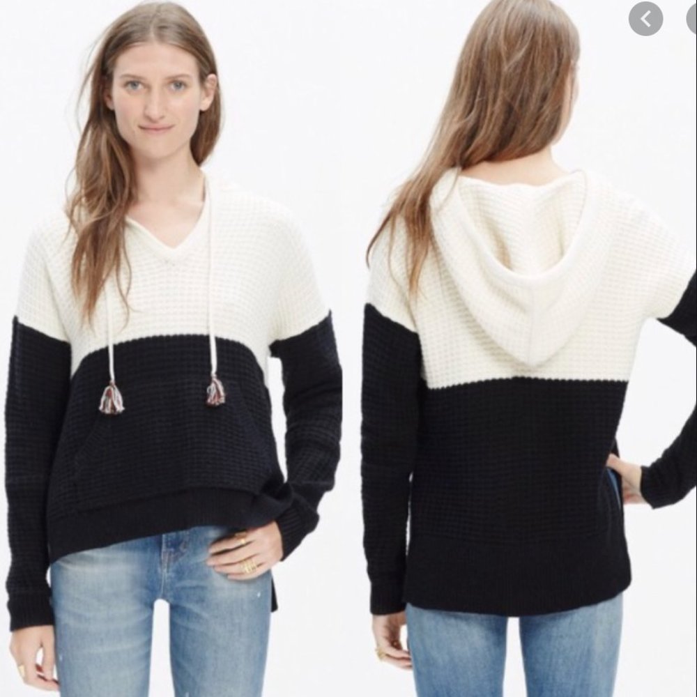 MADEWELL colorblock knitted sweater